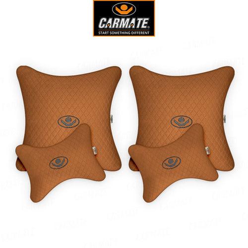 CARMATE Kosier Cuddle Velvet Car Seat Back Rest & Neck Rest Cushion Pillow - Set of 2