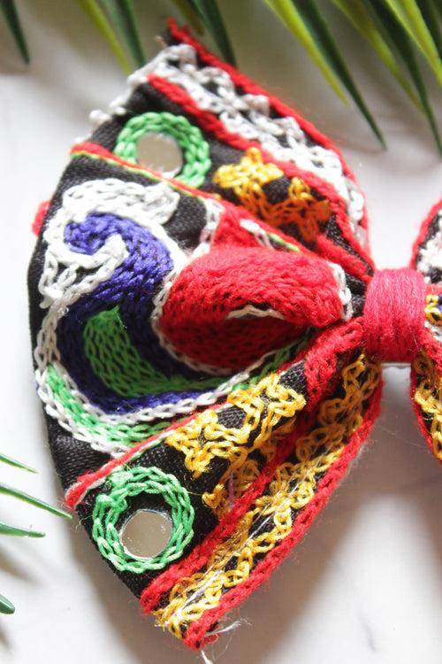 Hand Embroidered Fabric Hair Clip