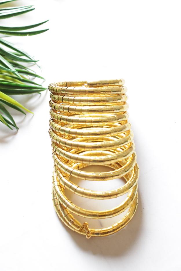 Spiral Golden Bangles