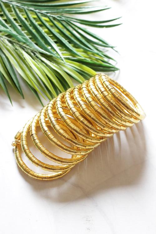 Spiral Golden Bangles