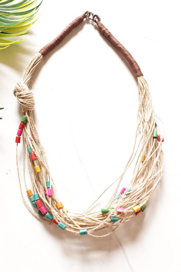 Multi-Layer Jute Strings Necklace