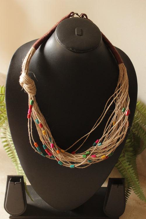 Multi-Layer Jute Strings Necklace