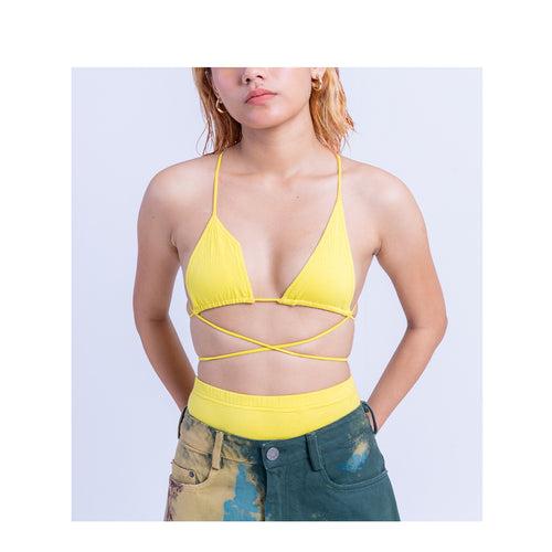 Asymmetric Bralette Top (Yellow)