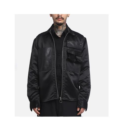 Pocket Detail Over-Shirt Jacket (Black)