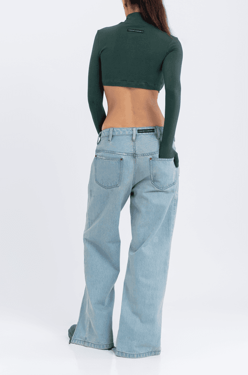 Second Skin Crop Top 2.0 (Emerald Green)