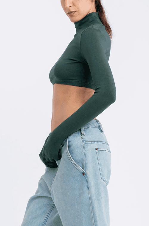 Second Skin Crop Top 2.0 (Emerald Green)