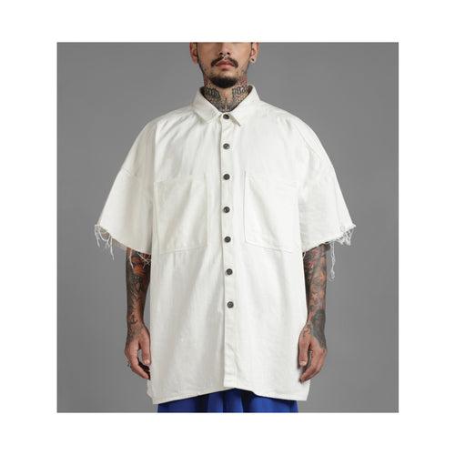 SuperHUEMN Denim Overshirt (White)