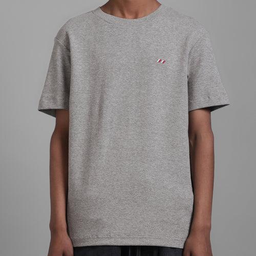 SuperHUEMN Striped Fitted T-shirt (Melange Grey)