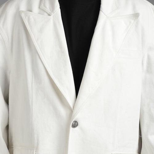 SuperHUEMN Denim Blazer (White)