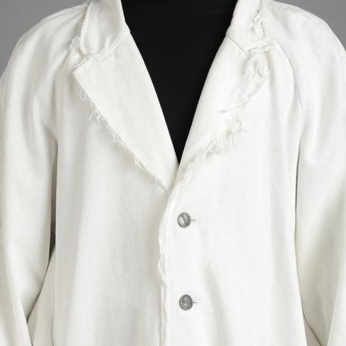 SuperHUEMN Denim Overcoat (White)