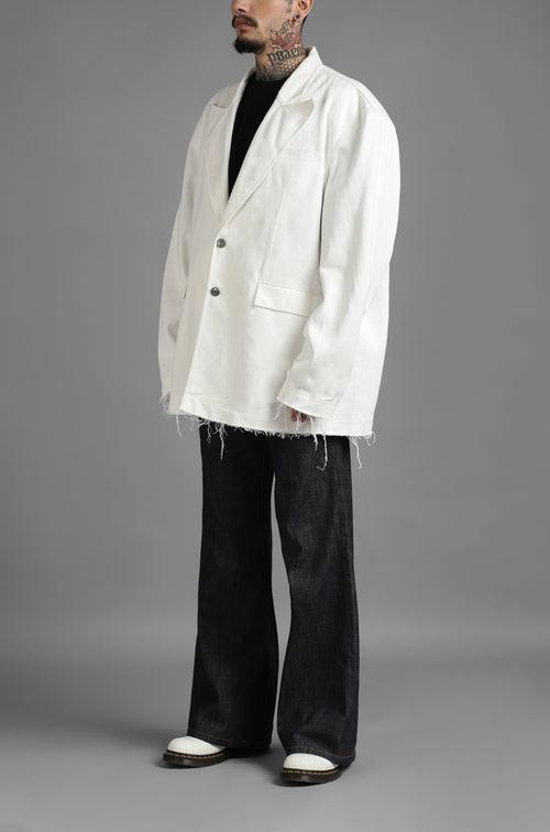 SuperHUEMN Denim Blazer (White)