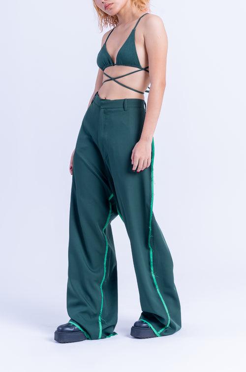 Asymmetric Bralette Top (Green)