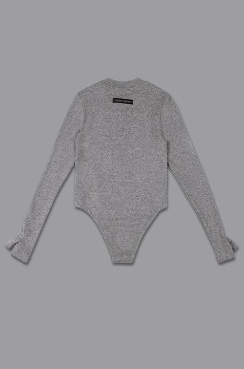 SuperHUEMN Striped Bodysuit (Melange Grey)