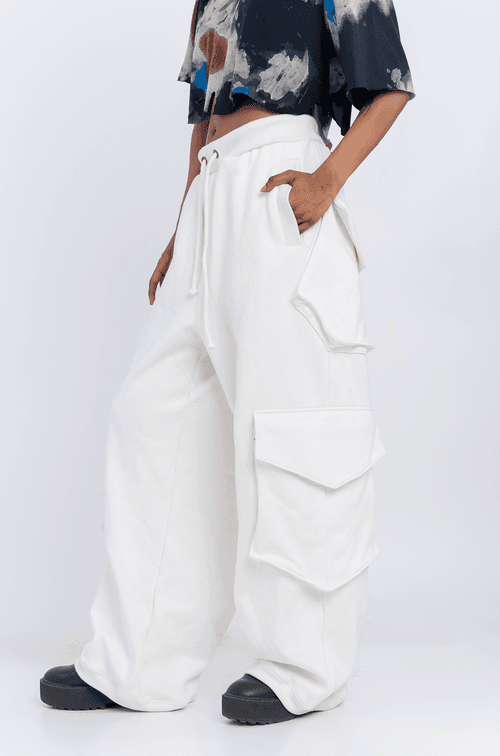 Huemn Flap Pocket Sweatpant (White)