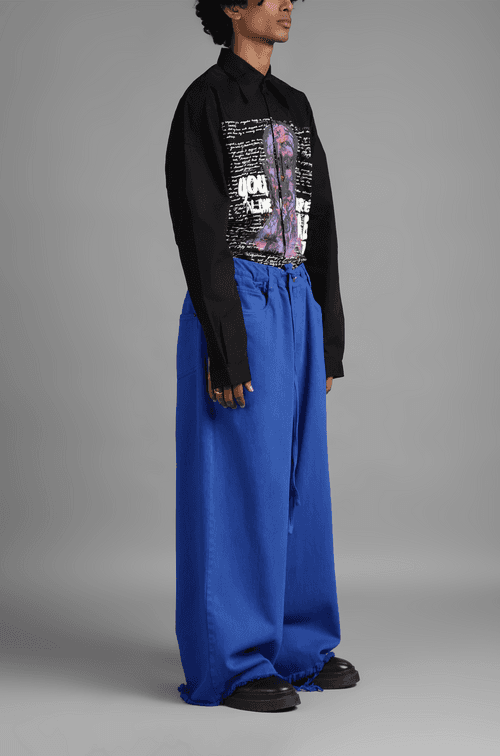 SuperHUEMN Wide-legged Jeans (Blue)