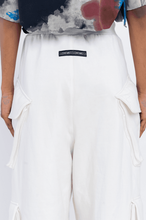 Huemn Flap Pocket Sweatpant (White)