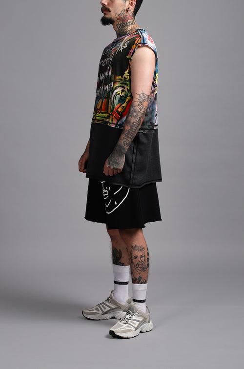 HUEMN Graffiti Sleeveless T-shirt