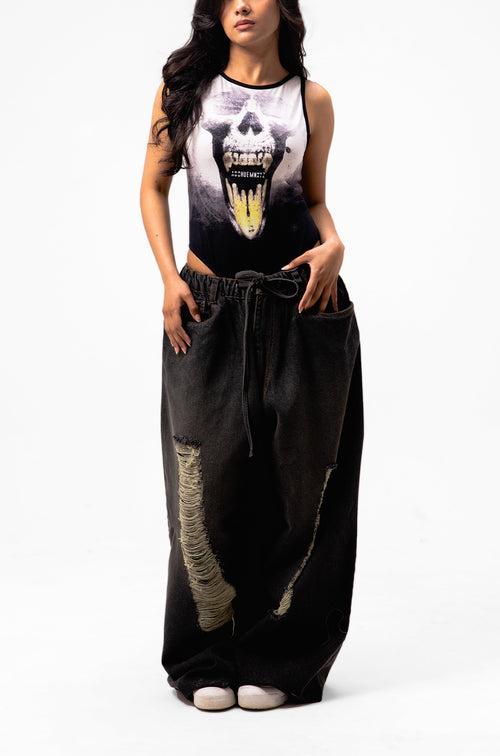 HUEMN Skull Bodysuit