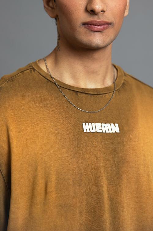 SuperHUEMN Sand Washed T-shirt (Cinnamon Brown)