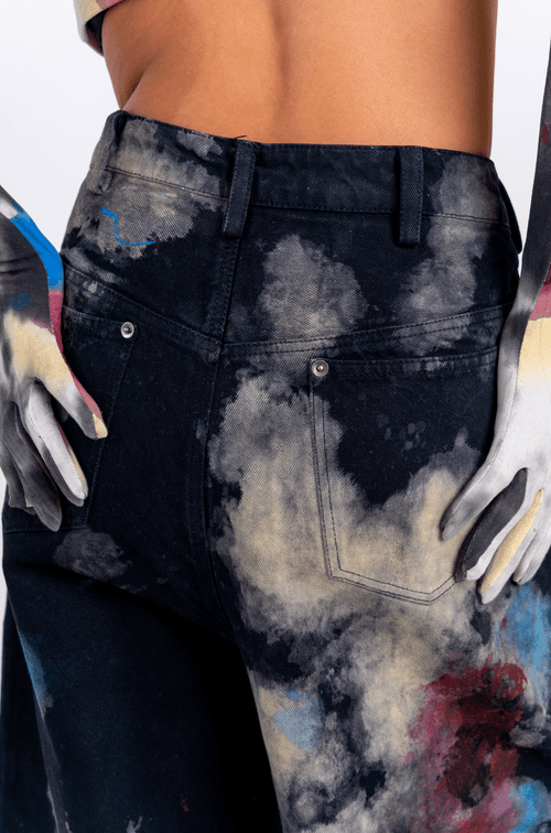 Huemn Blood Washed Distressed Denim (Black)