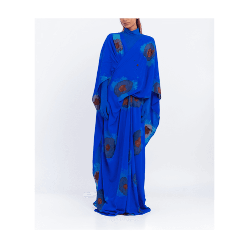 Huemn Blood Washed Hybrid Sari-Pants (Blue)