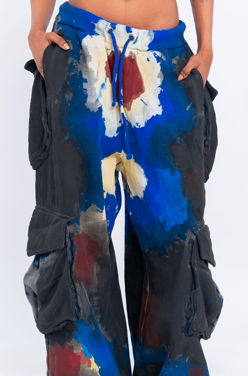 Huemn Blood Flap Pocket Sweatpant (Blue)