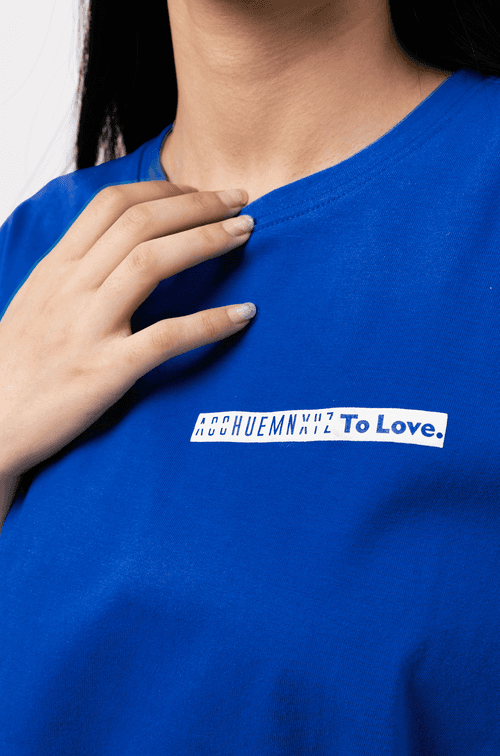 To Love Crop Top (Blue)