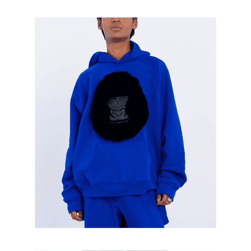 Huemn Classic Handmade Gorilla Hoodie (Blue)