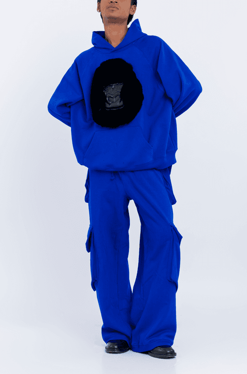 Huemn Classic Handmade Gorilla Hoodie (Blue)