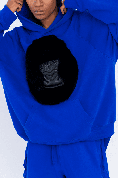 Huemn Classic Handmade Gorilla Hoodie (Blue)