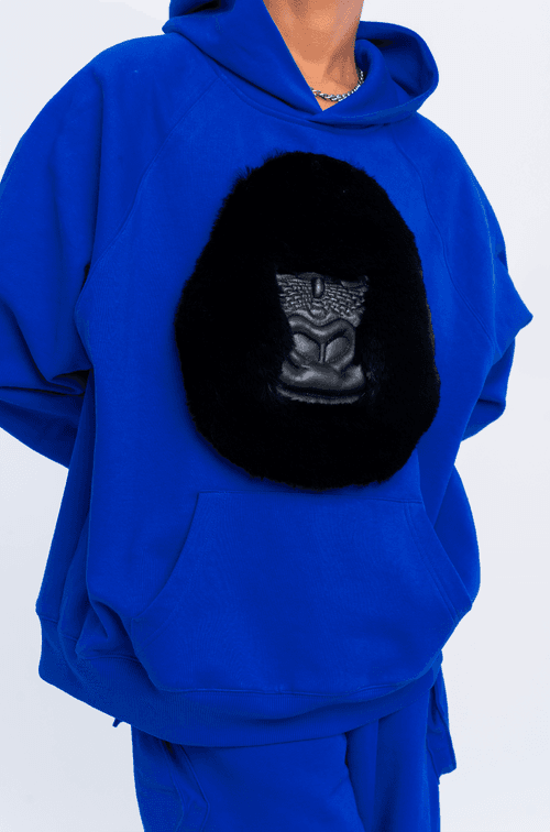 Huemn Classic Handmade Gorilla Hoodie (Blue)