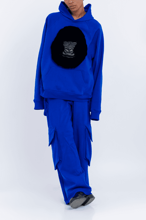 Huemn Classic Handmade Gorilla Hoodie (Blue)