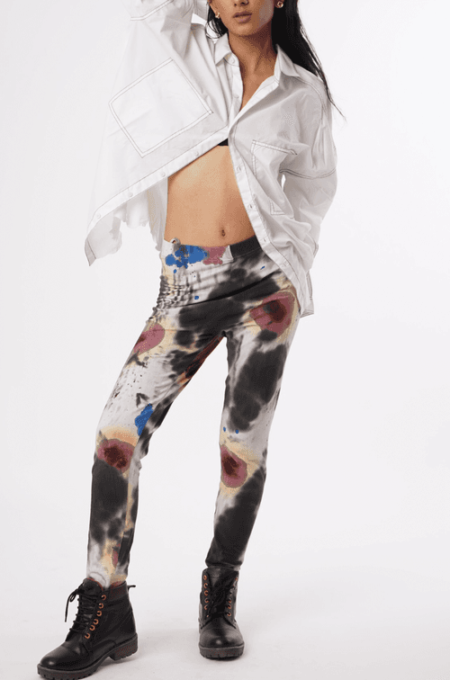 Huemn Blood Washed Leggings (White)