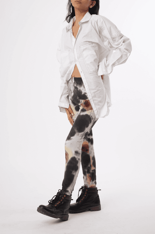 Huemn Blood Washed Leggings (White)