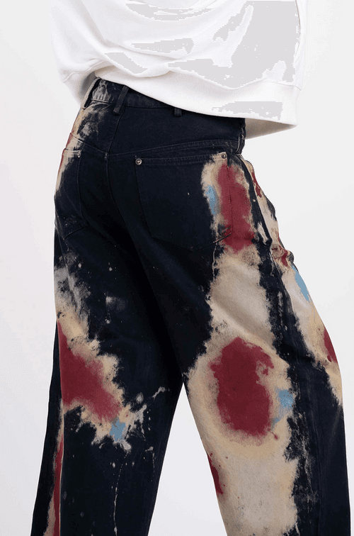 Huemn Blood Washed Distressed Edge Denim