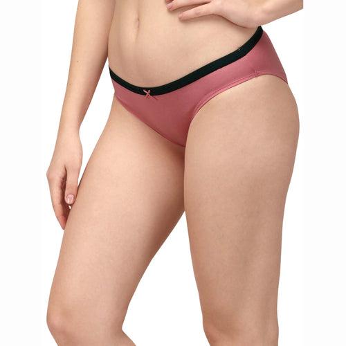 Mid Rise Medium Coverage Solid and Printed Cotton Stretch Brief Panty (Pack of 6)