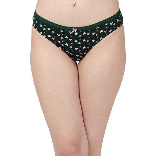 Mid Rise Medium Coverage Solid and Printed Cotton Stretch Brief Panty (Pack of 6)