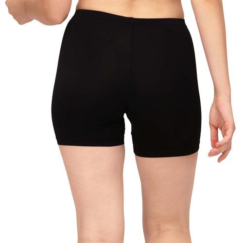 Solid Polyamide Spandex Mid Thigh Length Cycling Shorts (PACK of 2) CS-4