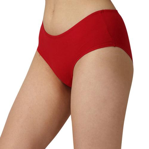 High Coverage Mid Rise Solid Cotton Brief Panty Combo (Pack of 2)