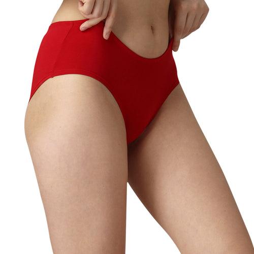 High Coverage Mid Rise Solid Cotton Brief Panty Combo (Pack of 2)