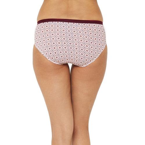 High Rise Full Coverage Solid and Printed Cotton Stretch Hipster Panty (Pack of 6)-6FCB-21