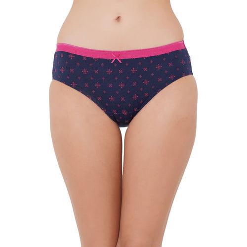 High Rise Full Coverage Solid and Printed Cotton Stretch Hipster Panty (Pack of 6)-6FCB-21