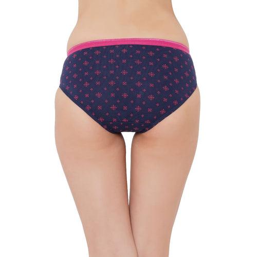 High Rise Full Coverage Solid and Printed Cotton Stretch Hipster Panty (Pack of 6)-6FCB-21