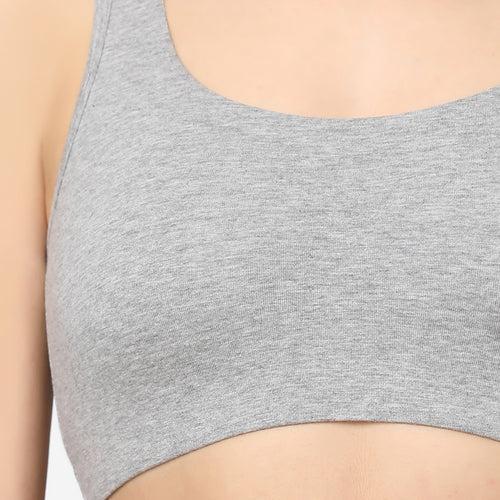 Non Wired Non Padded Full Coverage Low Impact Slip on Sports Bra (Pack of 2)