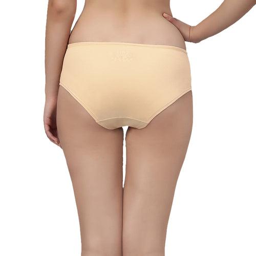 High Coverage Mid Rise Solid Cotton Brief Panty Combo (Pack of 2)