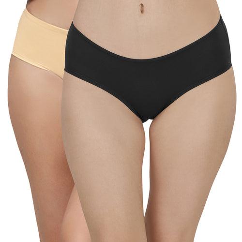 High Coverage Mid Rise Solid Cotton Brief Panty Combo (Pack of 2)