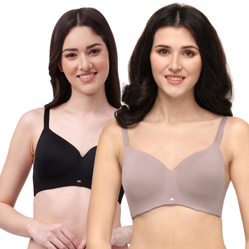 Full Coverage Padded Non-Wired Ultra Soft Seamless Bra Combo CB-129