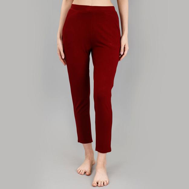 Mid Rise Ankle Length Supersoft Lounge Pants with Pockets-NT-129