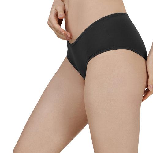 High Coverage Mid Rise Solid Cotton Brief Panty Combo (Pack of 2)