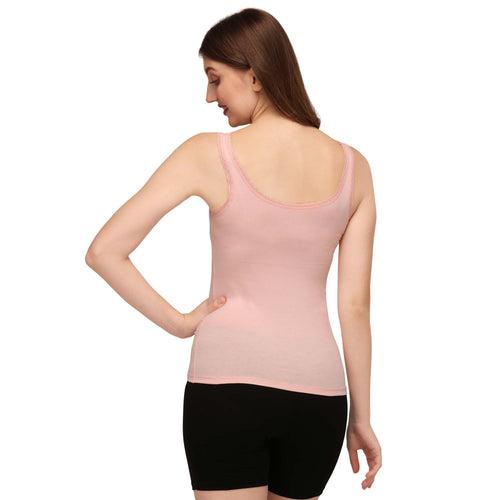 Cotton spandex Camisole with Lace Detailing-SC-10